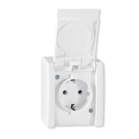 Utičnica dvopolna OG PVC polikarbonat IP44 Power Line art.2411.00, Aling Conel - 3145350