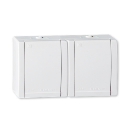 Utičnica dupla dvopolna OG PVC polikarbonat IP44 Power Line art.2412.00, Aling Conel - 3145370