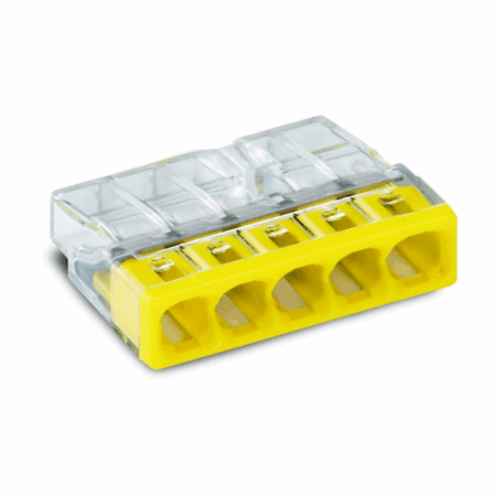 Stezaljka bezvijčana providna 5x0,5-2,5 mm² In=24A art.2273-205, Wago - 2385070