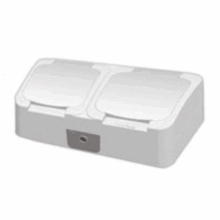 Utičnica dupla dvopolna OG PVC LUX 16 A 250 V IP44 art.4620, Nopal - 3140165