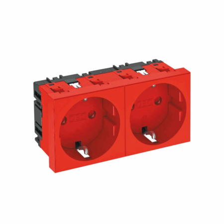 Utičnica 2-struka 0° 250V 10/16A crvena STD-D0 SRO2 art.6120028, Obo Bettermann - 8771020