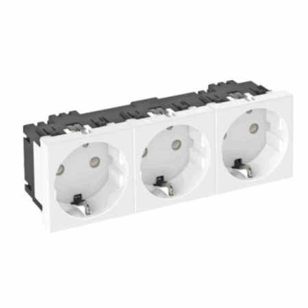Utičnica 3-struka 0° 250V 10/16A bijela STD-D0 RW3 art.6120042, Obo Bettermann - 8771026